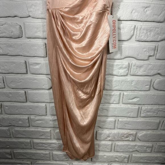 NEW OH POLLY Satin Slinky Dress Size 8 - Picture 8 of 10